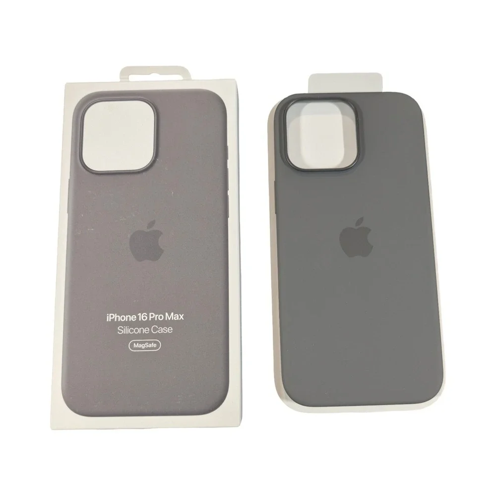 Pp8N Genuine Apple Silicone Case for iPhone 16 Pro Max w/ Magsafe - Stone Gray - Picture 1 of 4